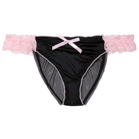 11/5新作!ノワールサテンレースフルバックショーツ単品(ピンク-フリー)