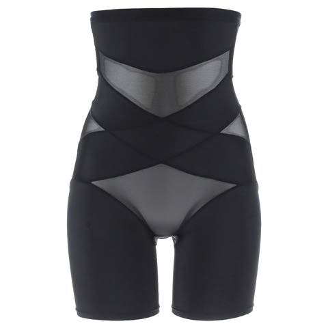 10/1新作!ハイウエストクロスガードル(ブラック-S)