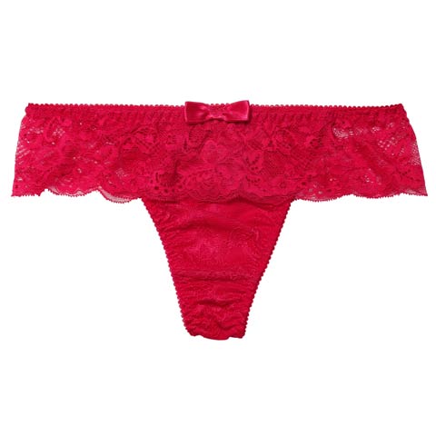 11/10新作!【Tバック】スカラップシアーレースバック透けTバックショーツ単品(ローズ-M)