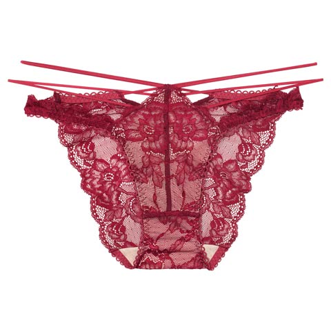 10/15新作!【Reinest】ラビリンスコードレースバック透け選べるショーツ[おそろいショーツ](ボルドー/フルバック-M)