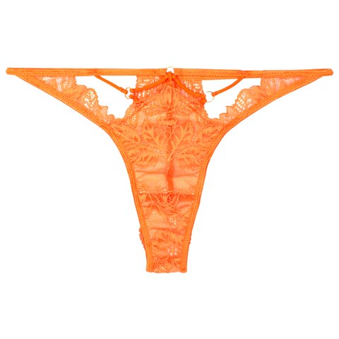 7/4新作!【Reinest】スピンドルレーシィカットバック透け選べるショーツ[おそろいショーツ](ビビットオレンジ/Tバック-M)