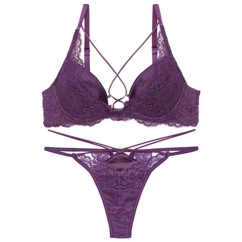 10/1新作!【Tバック】【Reinest】スパイシーサテンレーシィブラジャー&バック透けTバックショーツ[推し](パープル-A65/ショーツM)