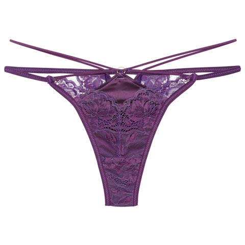 10/1新作!【Reinest】スパイシーサテンレーシィバック透け選べるショーツ[おそろいショーツ](パープル/Tバック-M)