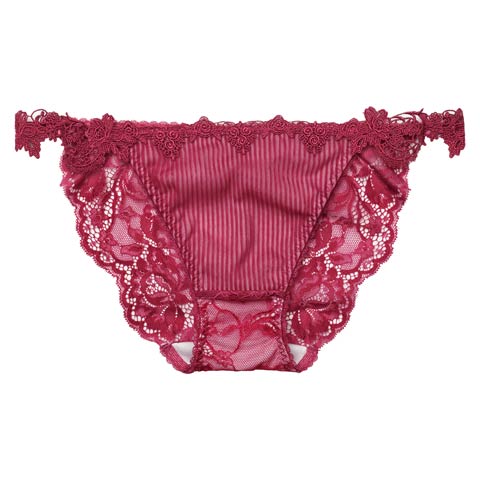 3/18新作!【Reinest】ドレッシーチュールプリーツバック透け選べるショーツ[おそろいショーツ](ボルドー/フルバック-M)