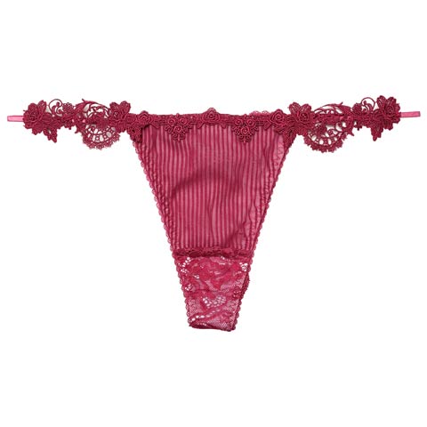 3/18新作!【Reinest】ドレッシーチュールプリーツバック透け選べるショーツ[おそろいショーツ](ボルドー/Tバック-M)