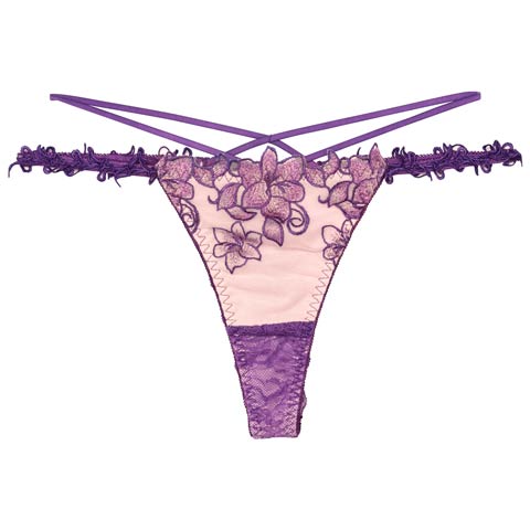 8/13新作!【Reinest】エトワールアマリリスバック透け選べるショーツ[おそろいショーツ](パープル/Tバック-M)