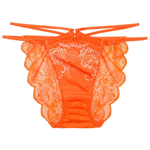 4/27新作!【Reinest】グラマラスフルールコードバック透け選べるショーツ[おそろいショーツ](オレンジ/フルバック-M)