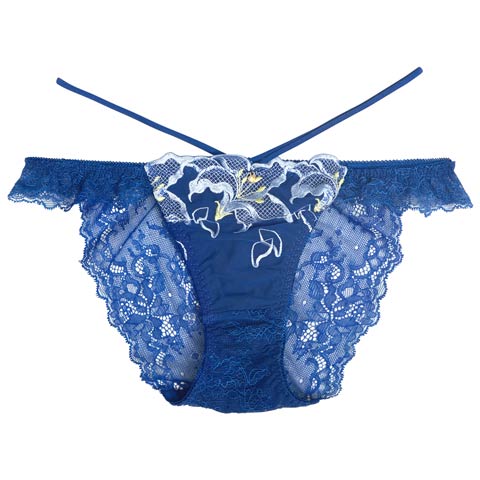 【Reinest】ノクターンブルームリリーバック透け選べるショーツ[おそろいショーツ](ダークブルー/フルバック-M)