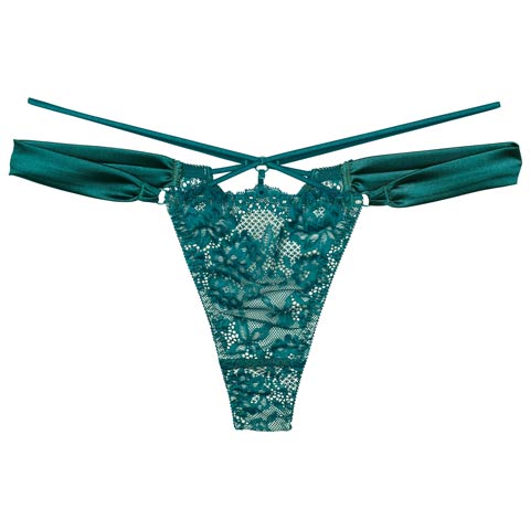 10/8新作!【Reinest】グラマラスサテンコードバック透け選べるショーツ[おそろいショーツ](グリーン/Tバック-M)