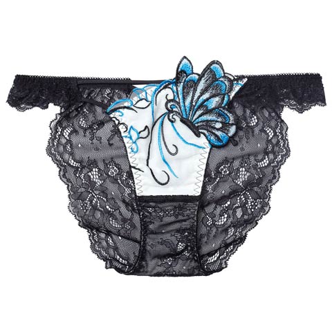 11/26新作!【Reinest】アラベスクパピヨンレースバック透け選べるショーツ[おそろいショーツ](ブラック/フルバック-M)