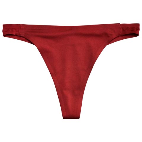 2/18新作!【Tバック】シームレス単品Tバックショーツ(ボルドー-M)