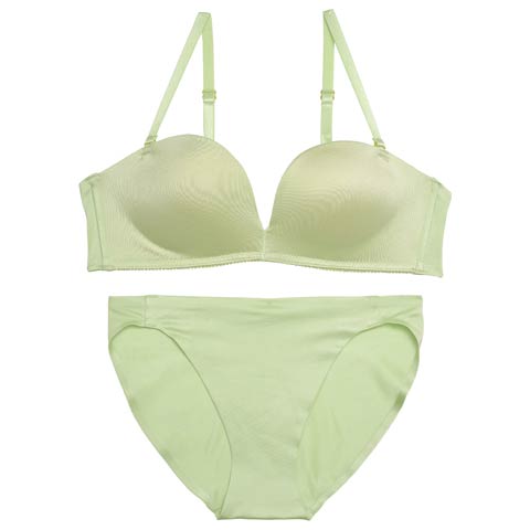 12/24新作!【ノンワイヤー】DIVA BRA series Seamless /シームレス育乳脇高ブラ＆フルバックショーツ[推し][人気](ミント-A65/ショーツM)