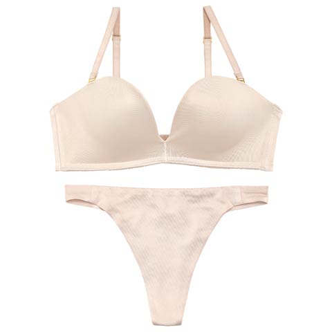 12/24新作!【ノンワイヤー】【Tバック】DIVA BRA series Seamless /シームレス育乳脇高ブラ＆Tバックショーツ[推し][人気](ヌード-A65/ショーツM)