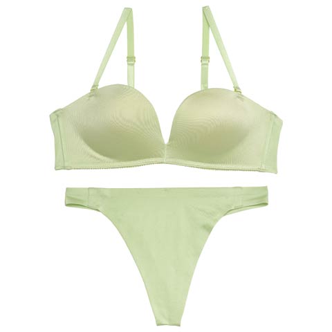 12/24新作!【ノンワイヤー】【Tバック】DIVA BRA series Seamless /シームレス育乳脇高ブラ＆Tバックショーツ[推し][人気](ミント-A65/ショーツM)