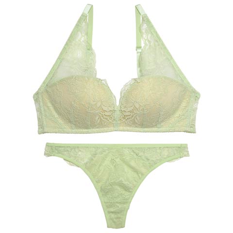 12/24新作!【ノンワイヤー】【Tバック】DIVA BRA series 24h Souffle /24h スフレブラ＆バック透けTバックショーツ[推し][人気](ミント-A65/ショーツM)