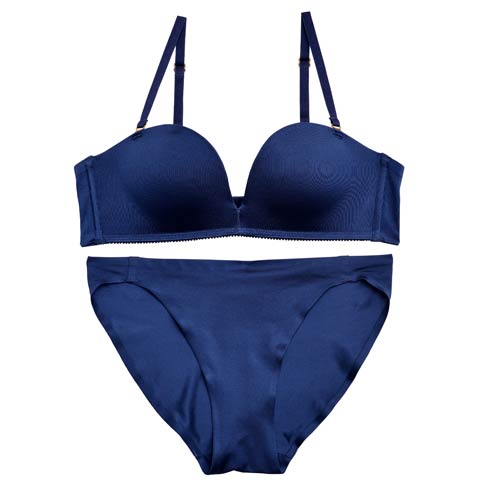 【Re；by Reinest】【GHサイズ】DIVA BRA series Seamless /シームレスブラ＆ショーツ[推し][人気](ネイビー-G65/ショーツL)