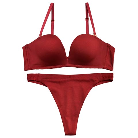 【Re；by Reinest】【A-Fサイズ】DIVA BRA series Seamless /シームレスブラ＆Tバックショーツ[推し][人気](ボルドー-A65/ショーツL)