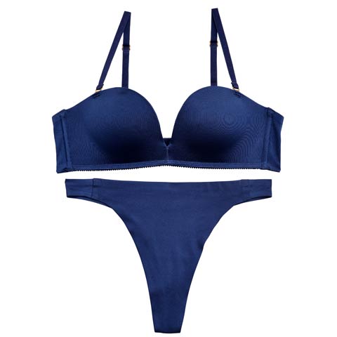 【Re；by Reinest】【A-Fサイズ】DIVA BRA series Seamless /シームレスブラ＆Tバックショーツ[推し][人気](ネイビー-A65/ショーツL)