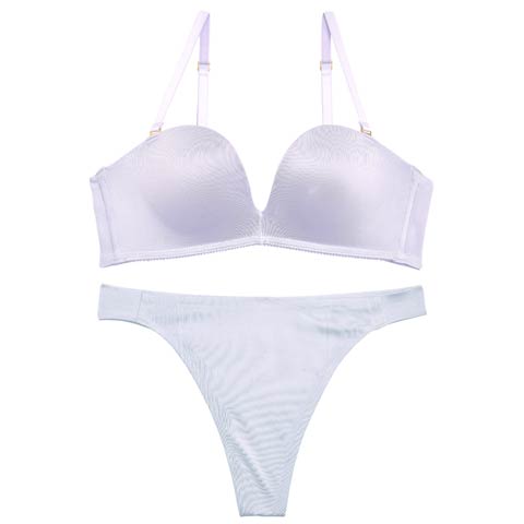 【Re；by Reinest】【GHサイズ】DIVA BRA series Seamless /シームレスブラ＆Tバックショーツ[推し][人気](ラベンダー-G65/ショーツL)