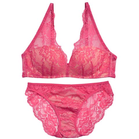 【Re；by Reinest】【GHサイズ】DIVA BRA series 24h Souffle /24h スフレブラジャー＆バック透けフルバックショーツ[推し](ローズピンク-G65/ショーツL)