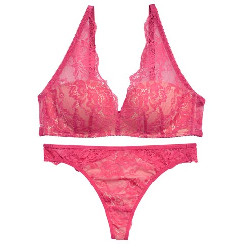 【Re；by Reinest】【GHサイズ】DIVA BRA series 24h Souffle /24h スフレブラジャー＆バック透けTバックショーツ[推し](ローズピンク-G65/ショーツL)