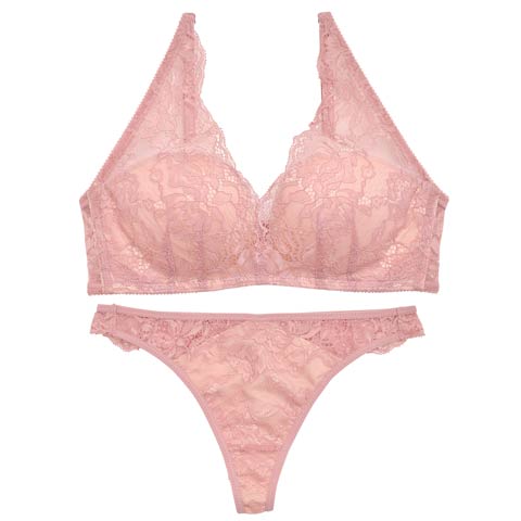 【Re；by Reinest】【GHサイズ】DIVA BRA series 24h Souffle /24h スフレブラジャー＆バック透けTバックショーツ[推し](ディープピンク-G65/ショーツL)