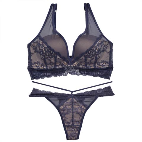 【Re；by Reinest】【A-Fサイズ】DIVA BRA series Hold Up Lacy /ホールドアップレーシーブラ&Tバックショーツ[推し][人気](ネイビー-A65/ショーツL)