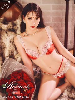 永尾まりや着用【Reinest】プリンセスドットチュールブラジャー&バック透けTバックショーツ