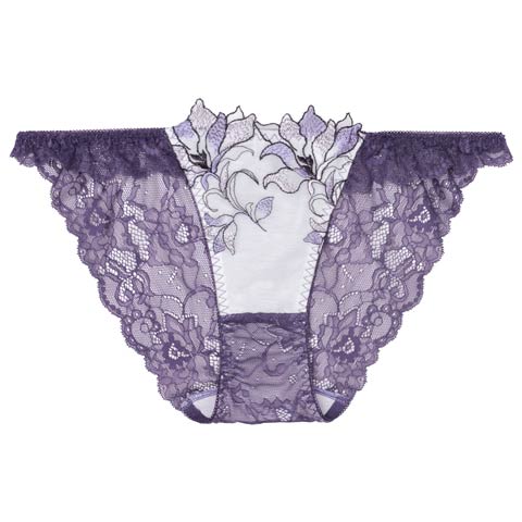 【Reinest】トワイライトリリーレースバック透け選べるショーツ[おそろいショーツ](パープル/フルバック-M)