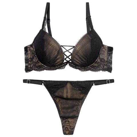 9/1新作!【Tバック】【Reinest】【永尾まりや着用】メロウプリーツレースアップブラジャー&バック透けTバックショーツ[推し](ブラック-A65/ショーツM)