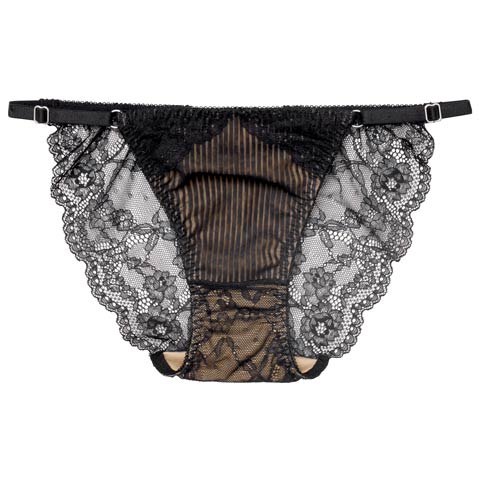 9/1新作!【Reinest】メロウプリーツレースアップバック透け選べるショーツ[おそろいショーツ](ブラック/フルバック-M/ショーツM)