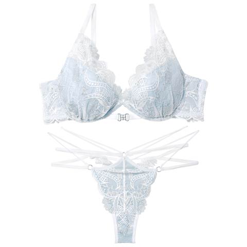 12/1新作!【Tバック】【永尾まりや着用】【Reinest】エレガントジュエルレースブラジャー&バック透けTバックショーツ[推し](ホワイト-A65/ショーツM)