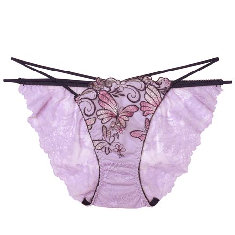 7/14新作!【Reinest】エレガンスパピヨンフルールバック透け選べるショーツ[おそろいショーツ](パープル/フルバック-M)
