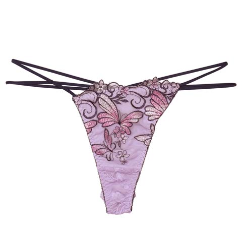 7/14新作!【Reinest】エレガンスパピヨンフルールバック透け選べるショーツ[おそろいショーツ](パープル/Ｔバック-M)