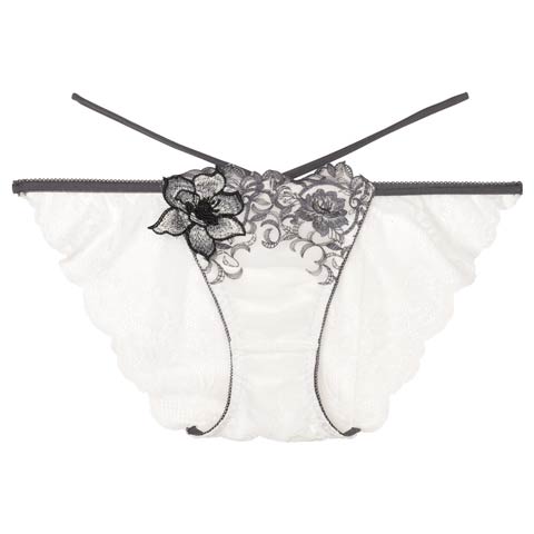 6/30新作!【Reinest】ロイヤルアイビーローズバック透け選べるショーツ[おそろいショーツ](グレー/フルバック-M)