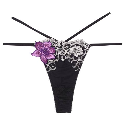 6/30新作!【Reinest】ロイヤルアイビーローズバック透け選べるショーツ[おそろいショーツ](ブラック/Ｔバック-M)