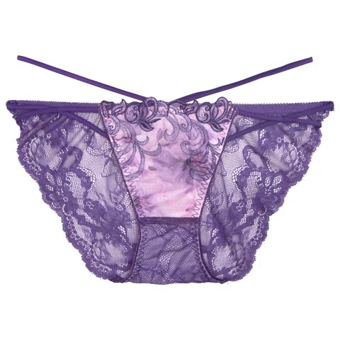 9/26新作!【Reinest】ジュエルアイビーフローラルバック透け選べるショーツ[おそろいショーツ](バイオレット/フルバック-M)