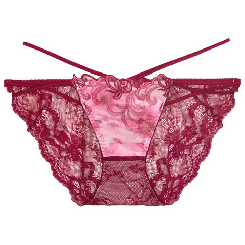 9/26新作!【Reinest】ジュエルアイビーフローラルバック透け選べるショーツ[おそろいショーツ](ボルドー/フルバック-M)