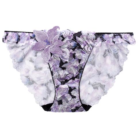 4/6新作!【Reinest】ルミナスリリーブロッサムバック透け選べるショーツ[おそろいショーツ](パープル/フルバック-M)