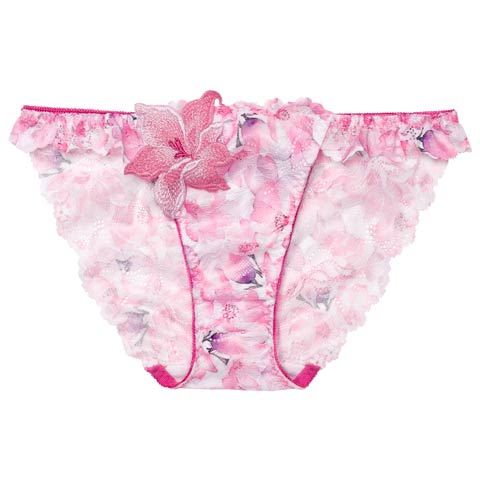 4/6新作!【Reinest】ルミナスリリーブロッサムバック透け選べるショーツ[おそろいショーツ](ピンク/フルバック-M)