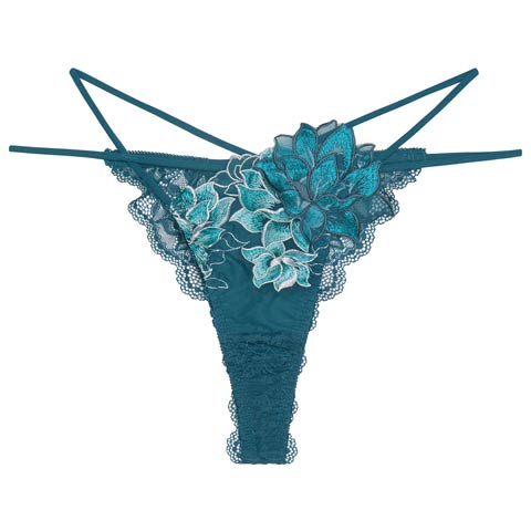 8/25新作!【Reinest】グラマラスピオニーコードバック透け選べるショーツ[おそろいショーツ](グリーン/Ｔバック-M)