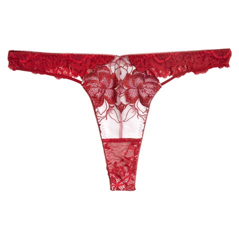 11/21新作!【Reinest】グラマラスピオニーカットストリングバック透け選べるショーツ[おそろいショーツ][推し][人気](レッド/Tバック-M)