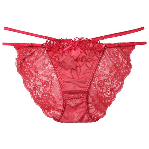 1/14新作!【永尾まりや着用】【Reinest】スピンドルクイーンハートバック透け選べるショーツ[おそろいショーツ](レッド/フルバック-M)