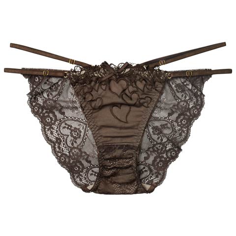 1/14新作!【永尾まりや着用】【Reinest】スピンドルクイーンハートバック透け選べるショーツ[おそろいショーツ](ダークブラウン/フルバック-M)