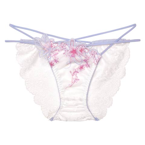 3/4新作!【Reinest】グレイスチェリーブロッサムバック透け選べるショーツ[おそろいショーツ](ホワイト/フルバック-M)