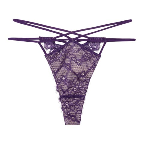 12/22新作!【Reinest】グラマラスフェザーローズバック透け選べるショーツ[おそろいショーツ](パープル/Tバック-M)