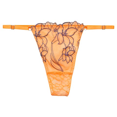 4/1新作!【Reinest】【永尾まりや着用】グラマラスビビッドブロッサムバック透け選べるショーツ[おそろいショーツ](オレンジ/Tバック-M/ショーツM)