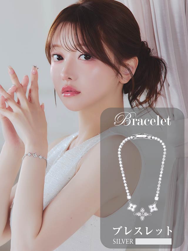 5/27新作!リュクスクローバービジューブレスレット[店内アクセ]
