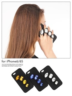 大粒ビジュー付きiphone6/iphone6sケース