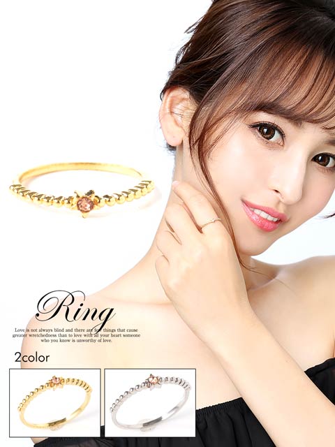 スターモチーフ付きリング［アクセサリー］